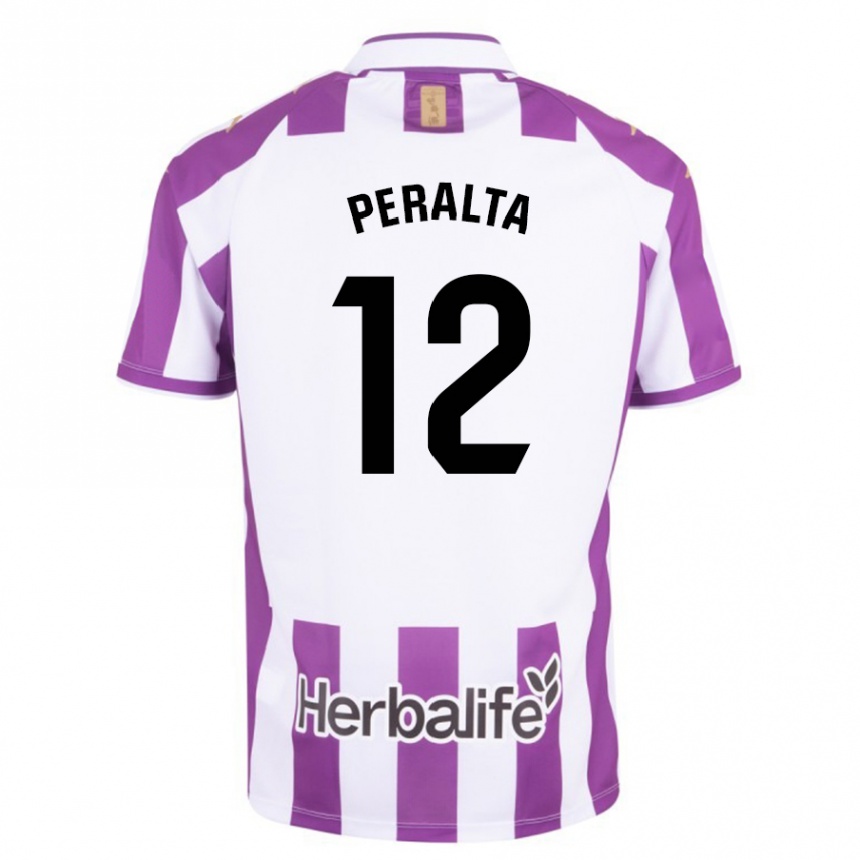 Kids Football Fernando Peralta #12 Purple Home Jersey 2023/24 T-Shirt