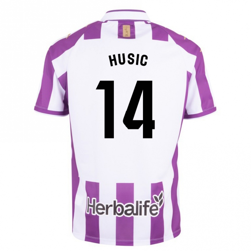 Kids Football Salih Husic #14 Purple Home Jersey 2023/24 T-Shirt