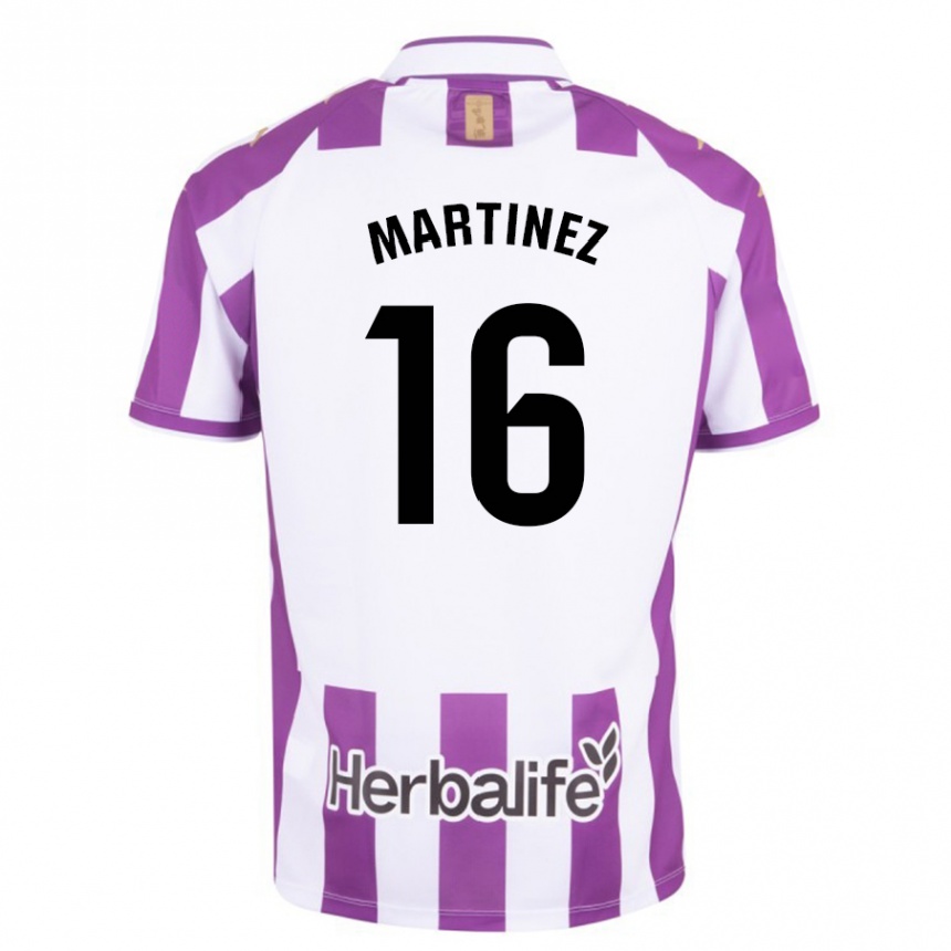 Kids Football Jesús Martínez #16 Purple Home Jersey 2023/24 T-Shirt