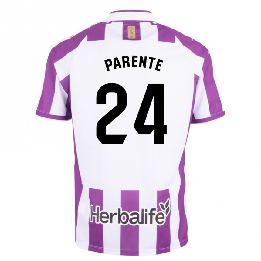 Kids Football Iago Parente #24 Purple Home Jersey 2023/24 T-Shirt