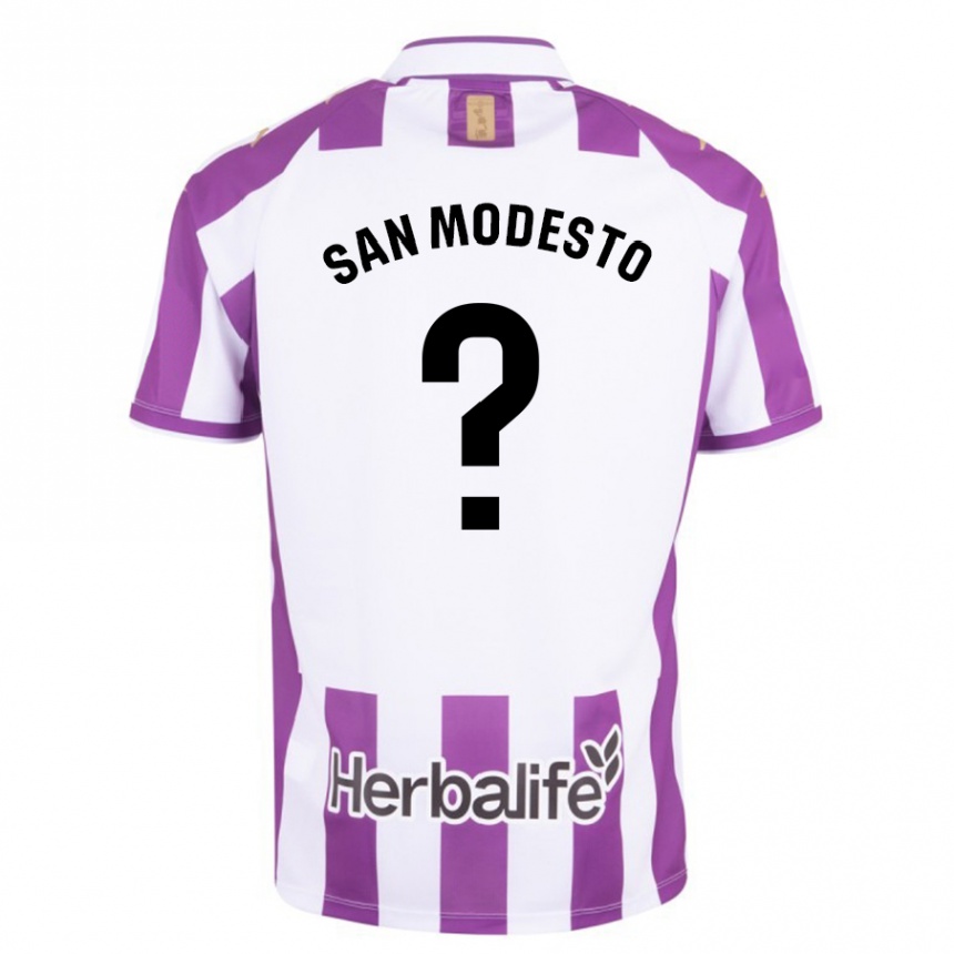 Kids Football Hugo San Modesto #0 Purple Home Jersey 2023/24 T-Shirt