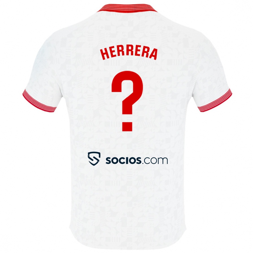 Kids Football Dani Herrera #0 White Home Jersey 2023/24 T-Shirt