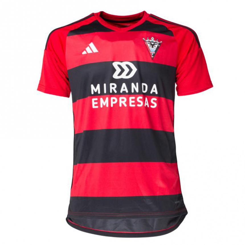 Kids Football Juan María Alcedo #26 Red Black Home Jersey 2023/24 T-Shirt