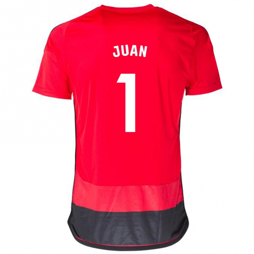 Kids Football Ramón Juan #1 Red Black Home Jersey 2023/24 T-Shirt