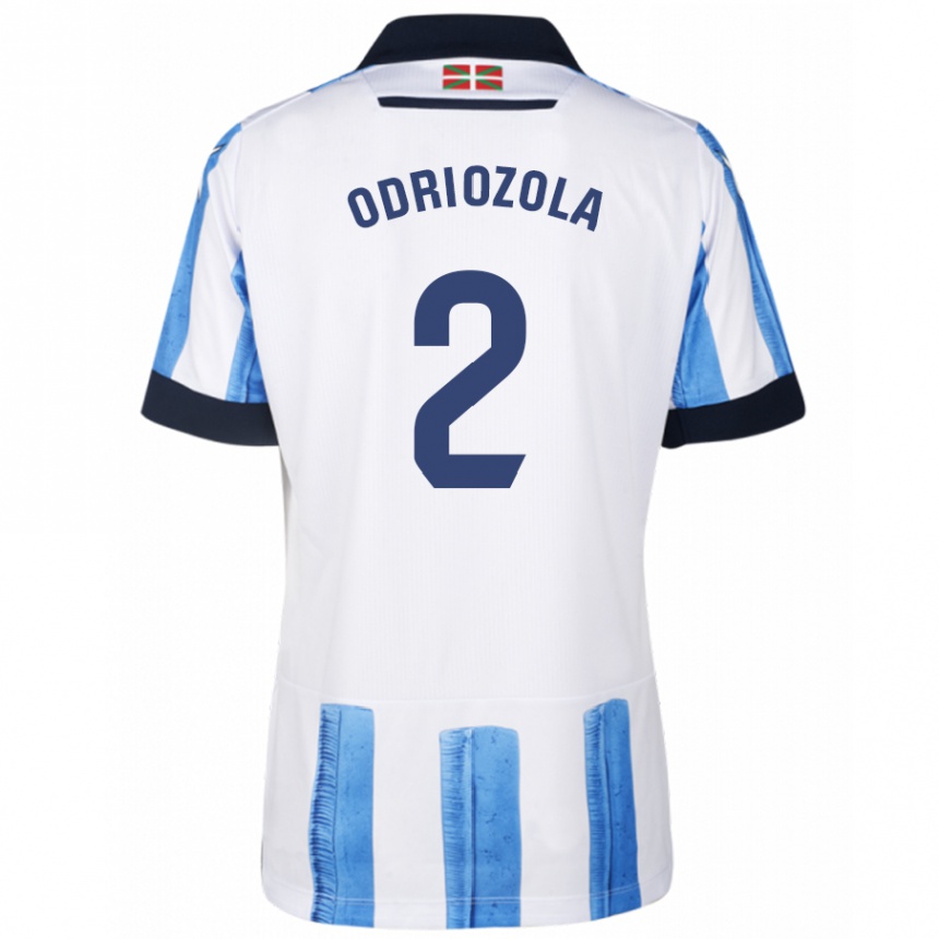 Kids Football Alvaro Odriozola #2 Blue White Home Jersey 2023/24 T-Shirt