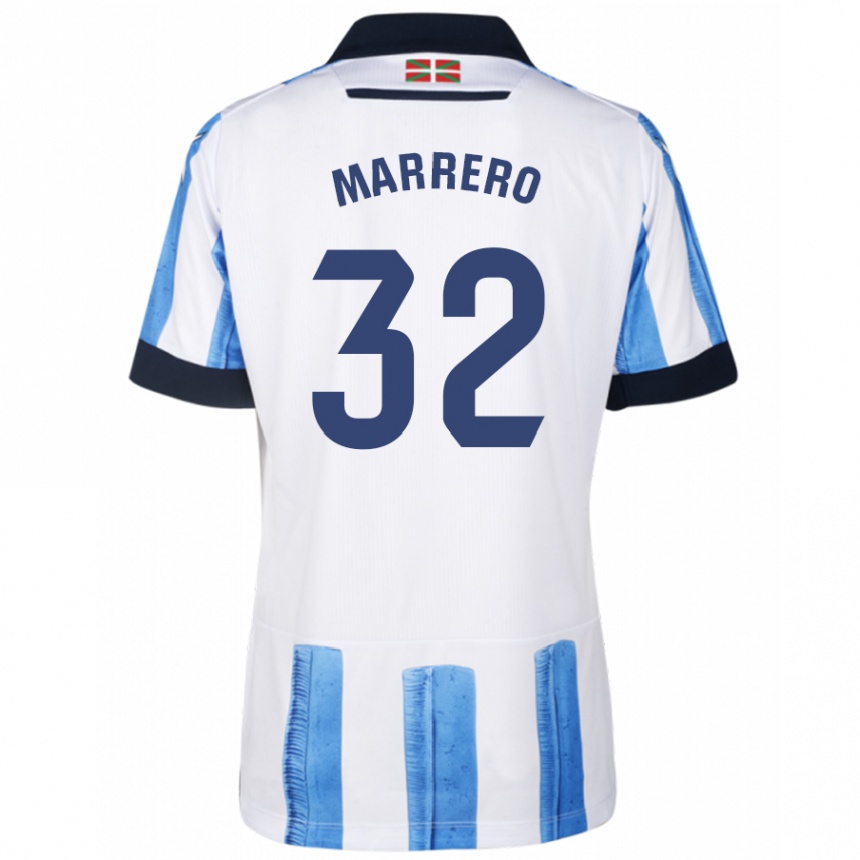 Kids Football Unai Marrero #32 Blue White Home Jersey 2023/24 T-Shirt