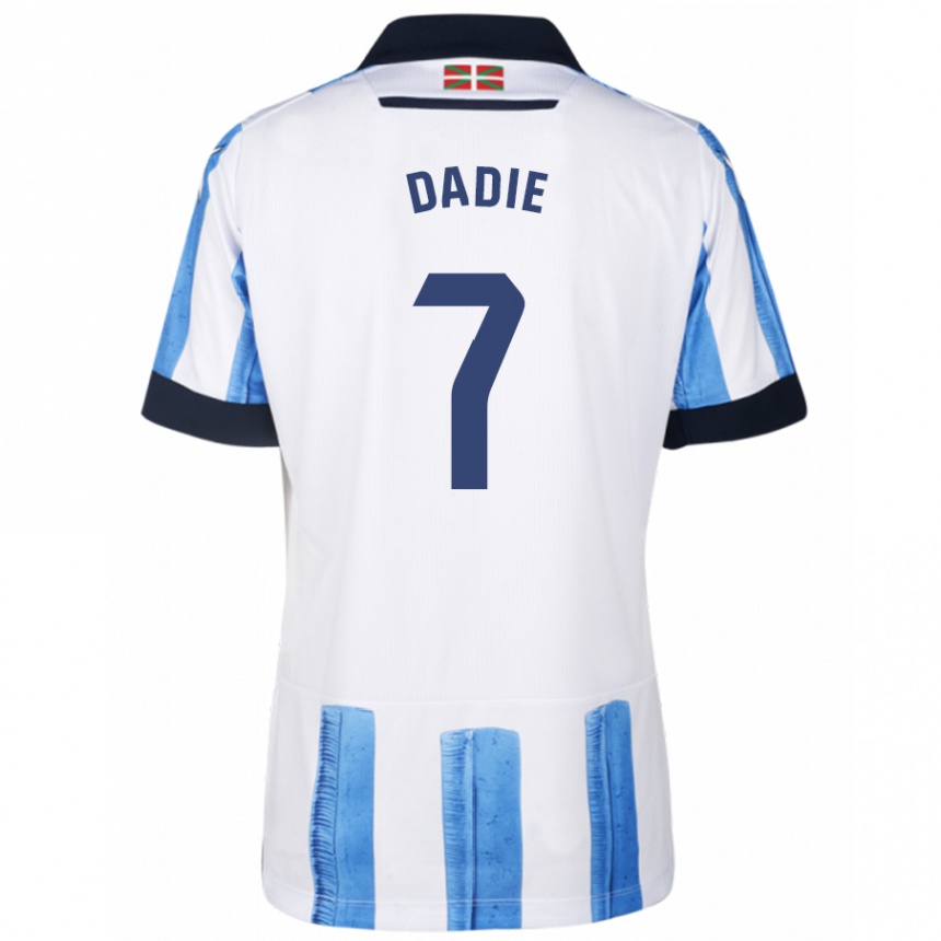 Kids Football Alberto Dadie #7 Blue White Home Jersey 2023/24 T-Shirt