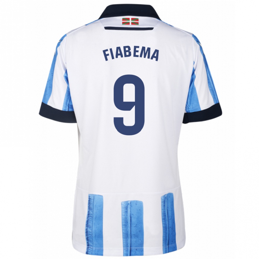 Kids Football Bryan Fiabema #9 Blue White Home Jersey 2023/24 T-Shirt