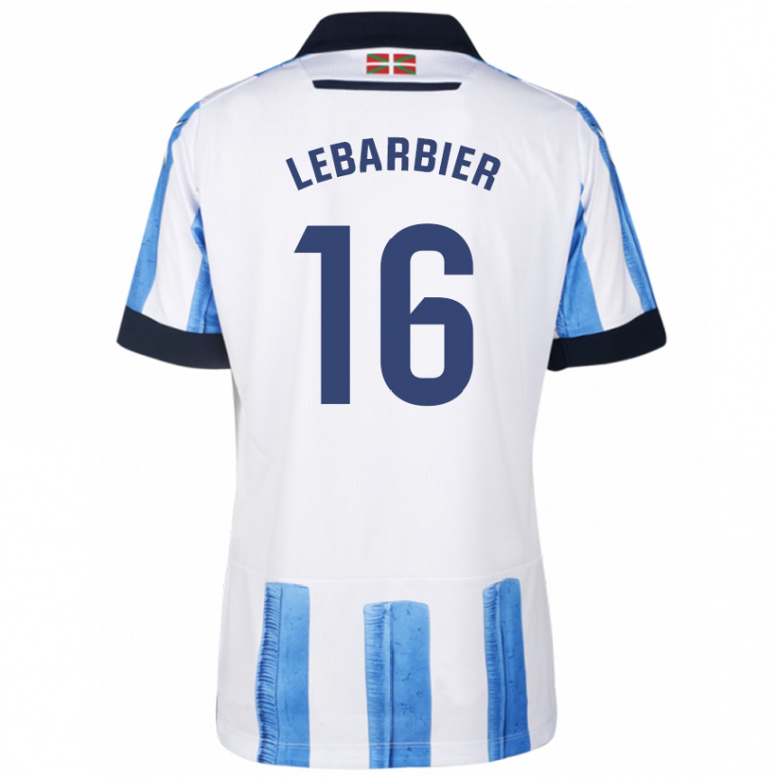 Kids Football Alex Lebarbier #16 Blue White Home Jersey 2023/24 T-Shirt