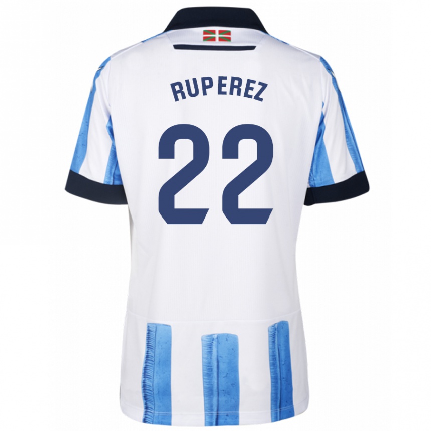 Kids Football Iñaki Rupérez #22 Blue White Home Jersey 2023/24 T-Shirt