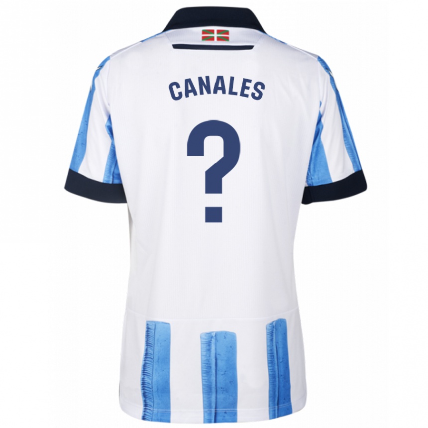 Kids Football Cristian Canales #0 Blue White Home Jersey 2023/24 T-Shirt