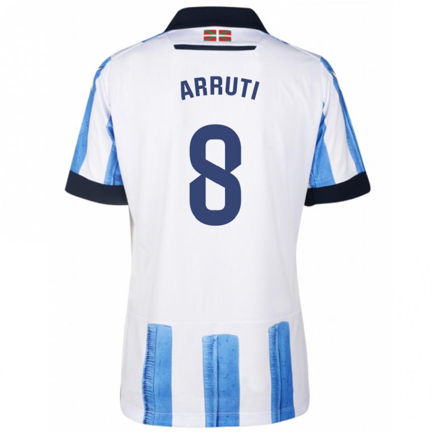 Kids Football Martín Arruti #8 Blue White Home Jersey 2023/24 T-Shirt