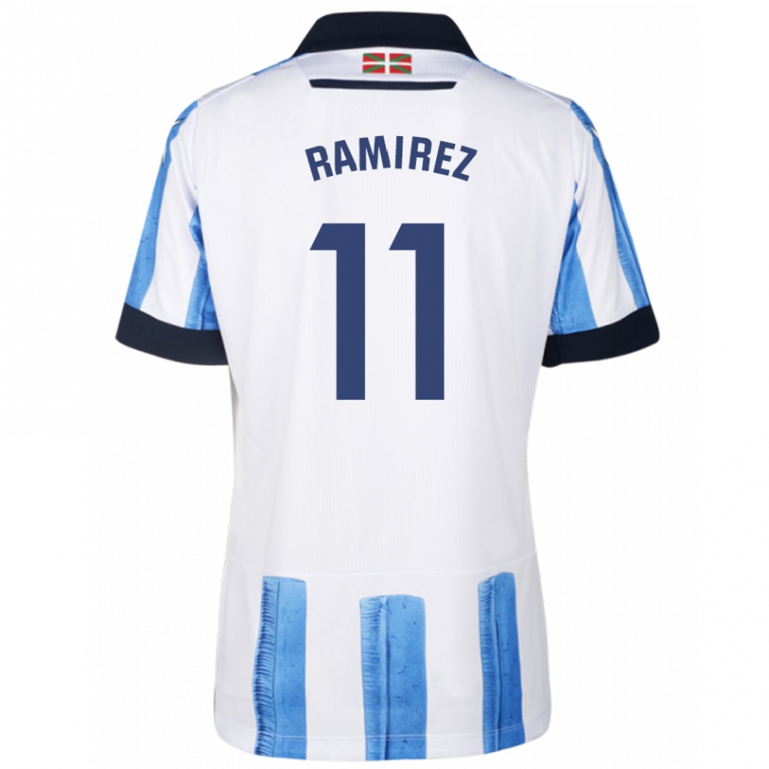 Kids Football Darío Ramirez #11 Blue White Home Jersey 2023/24 T-Shirt