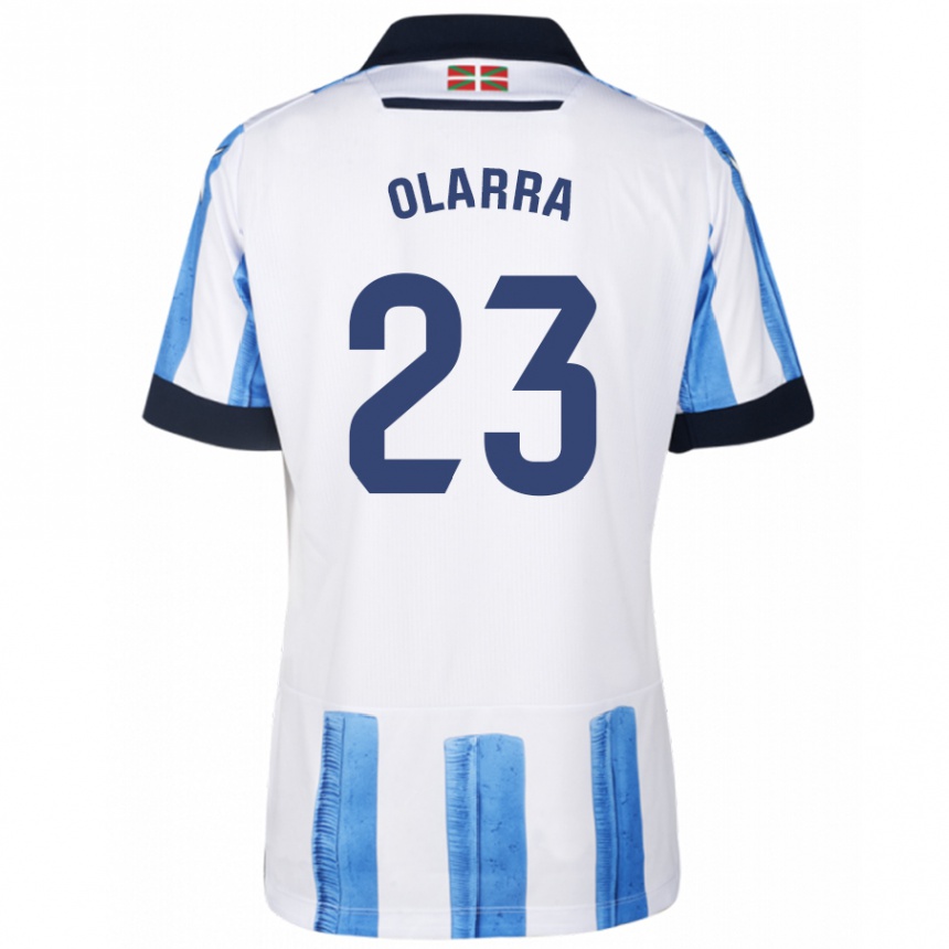 Kids Football Aimar Olarra #23 Blue White Home Jersey 2023/24 T-Shirt