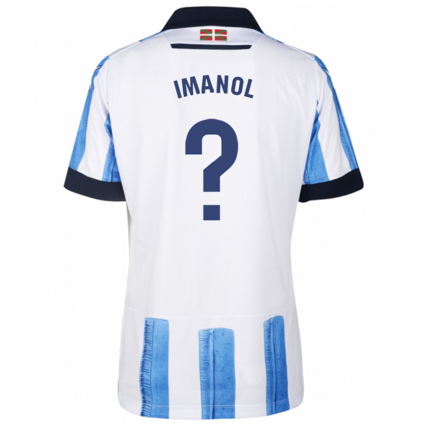 Kids Football Imanol #0 Blue White Home Jersey 2023/24 T-Shirt