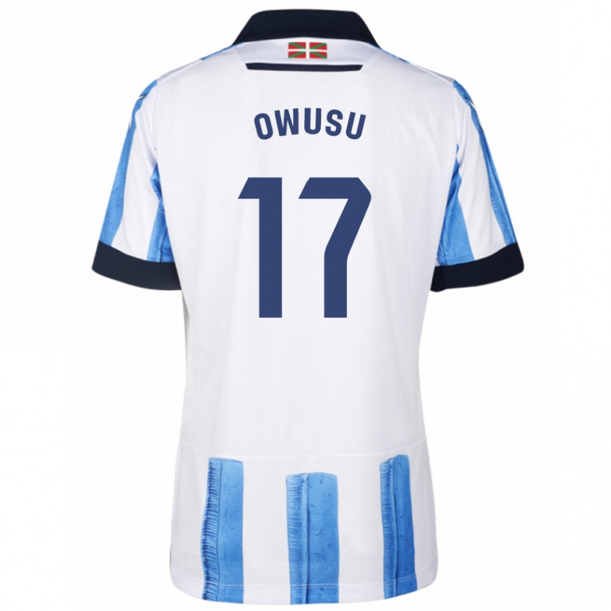 Kids Football Jacqueline Owusu #17 Blue White Home Jersey 2023/24 T-Shirt