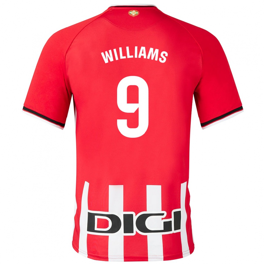 Kids Football Iñaki Williams #9 Red Home Jersey 2023/24 T-Shirt