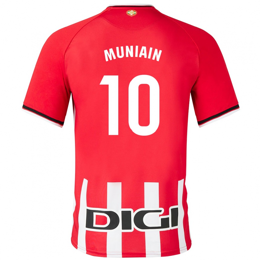 Kids Football Iker Muniain #10 Red Home Jersey 2023/24 T-Shirt