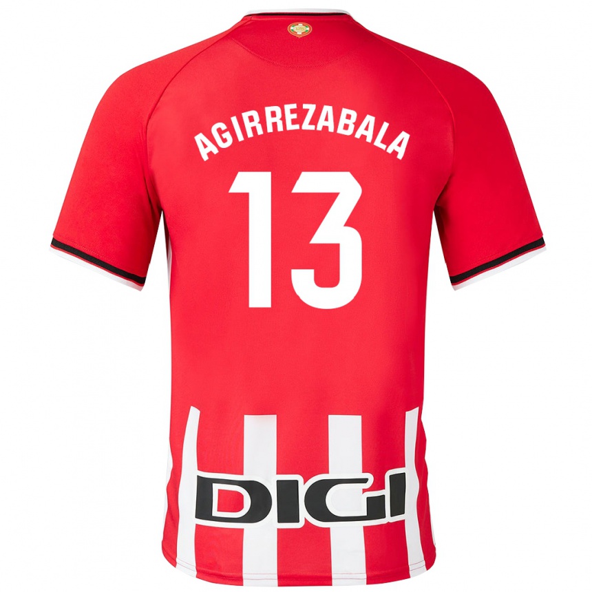 Kids Football Julen Agirrezabala #13 Red Home Jersey 2023/24 T-Shirt