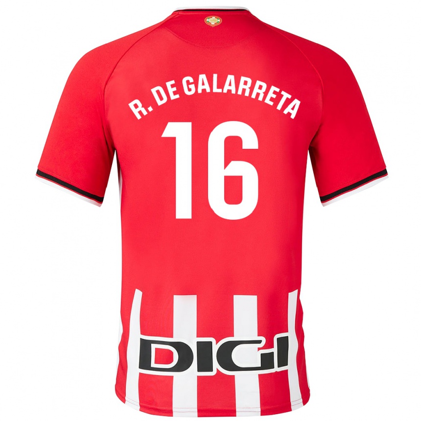 Kids Football Iñigo Ruiz De Galarreta #16 Red Home Jersey 2023/24 T-Shirt