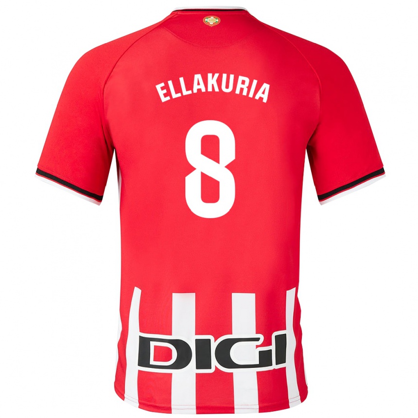 Kids Football Eneko Ellakuria #8 Red Home Jersey 2023/24 T-Shirt