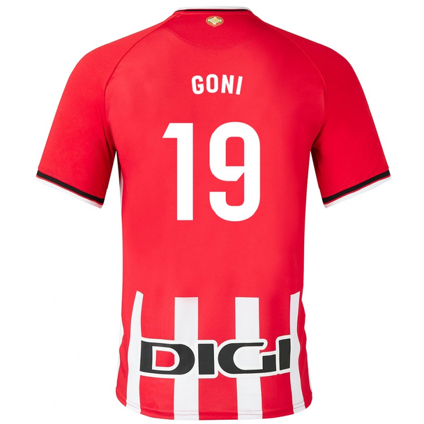 Kids Football Marcos Goñi #19 Red Home Jersey 2023/24 T-Shirt