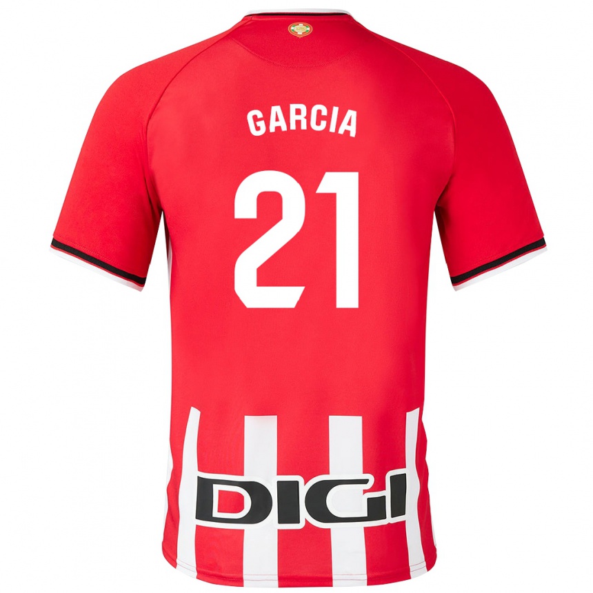 Kids Football Beñat García #21 Red Home Jersey 2023/24 T-Shirt