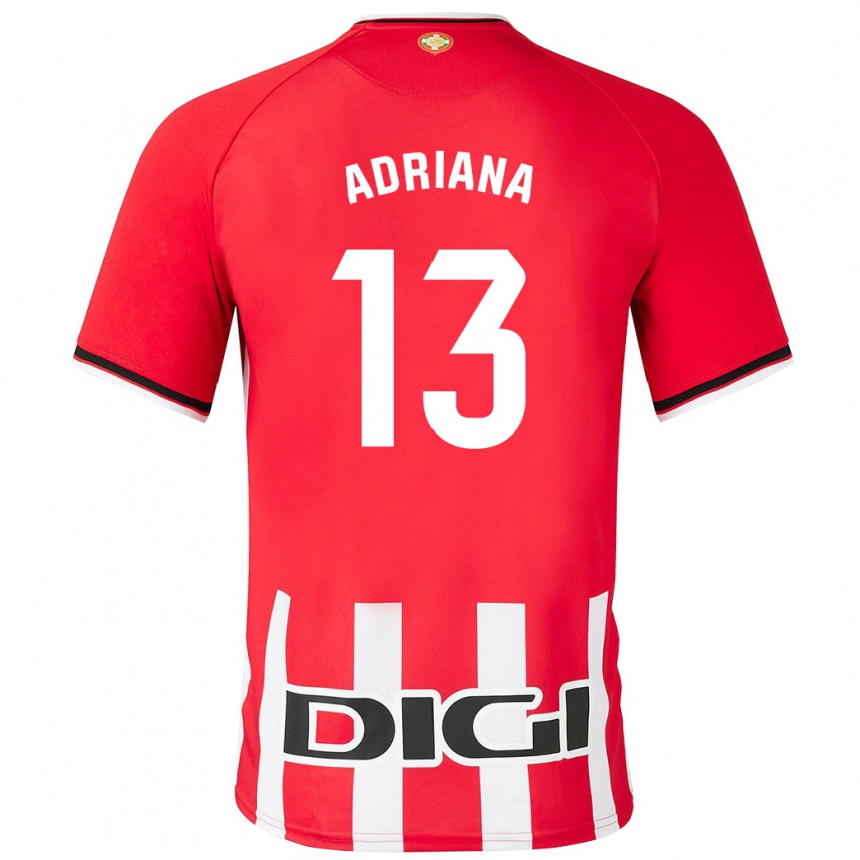 Kids Football Adriana Nanclares Romero #13 Red Home Jersey 2023/24 T-Shirt