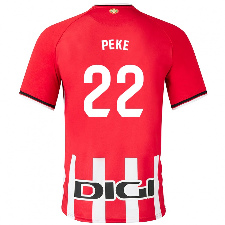 Kids Football Ainize Barea Nuñez #22 Red Home Jersey 2023/24 T-Shirt