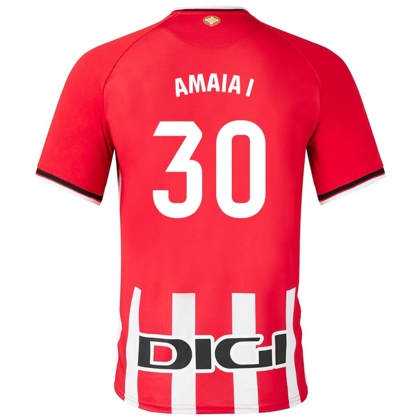 Kids Football Amaia Iribarren Arteta #30 Red Home Jersey 2023/24 T-Shirt