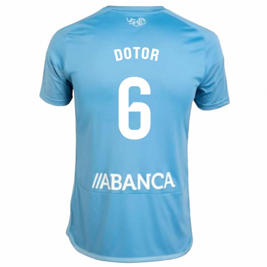 Kids Football Carlos Dotor #6 Blue Home Jersey 2023/24 T-Shirt