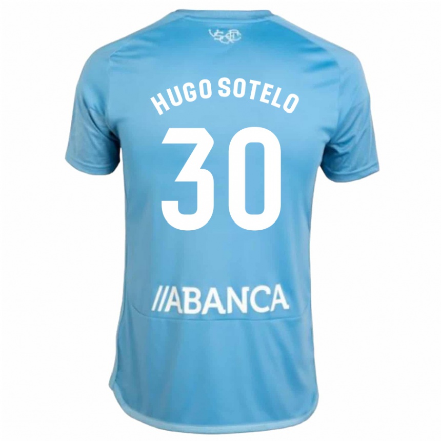 Kids Football Hugo Sotelo #30 Blue Home Jersey 2023/24 T-Shirt