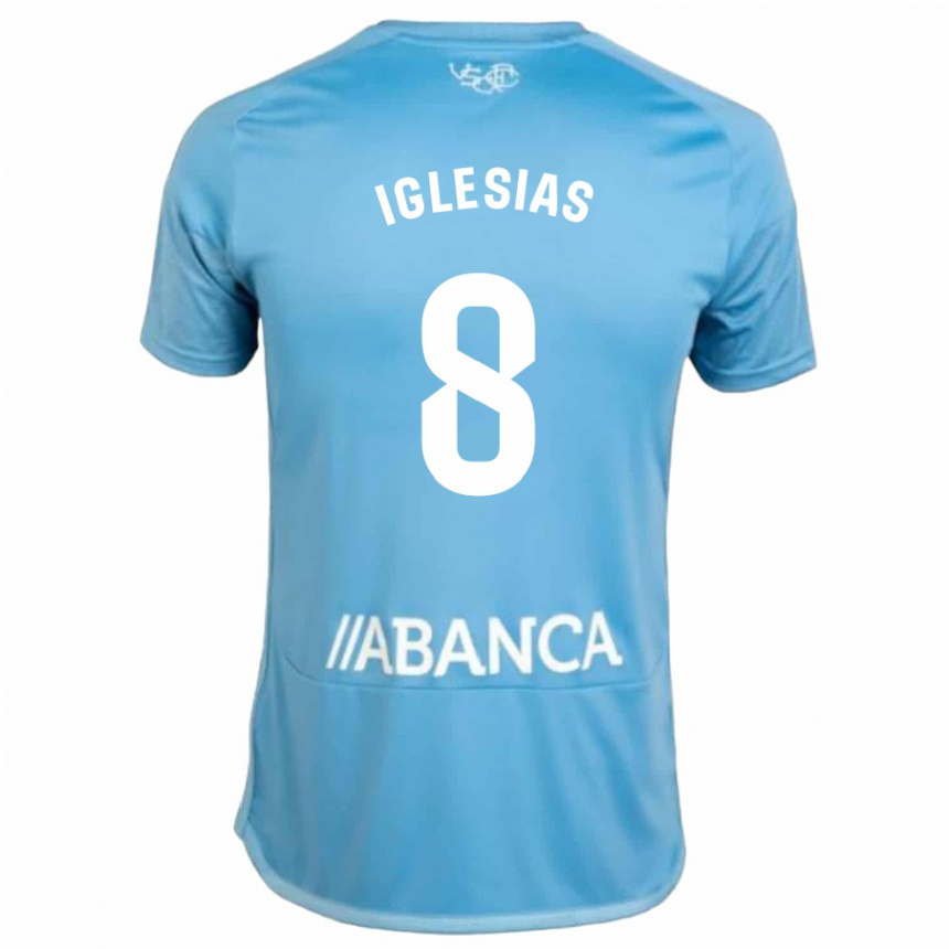 Kids Football Bruno Iglesias #8 Blue Home Jersey 2023/24 T-Shirt