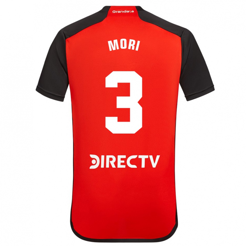 Kids Football Ramiro Funes Mori #3 Red Away Jersey 2023/24 T-Shirt