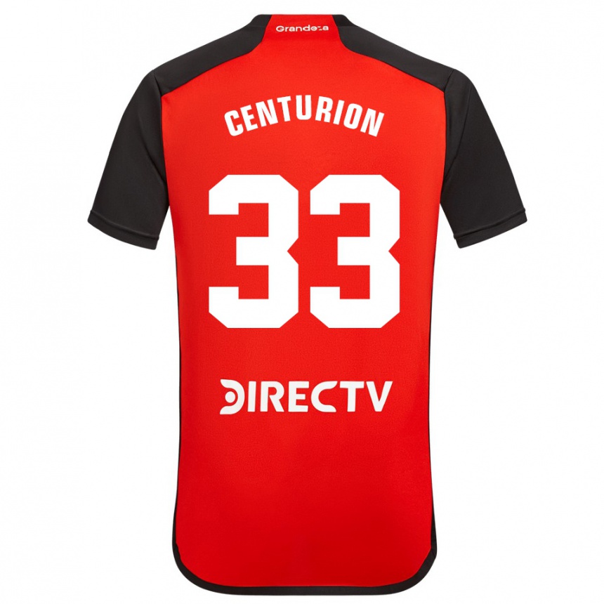 Kids Football Ezequiel Centurión #33 Red Away Jersey 2023/24 T-Shirt