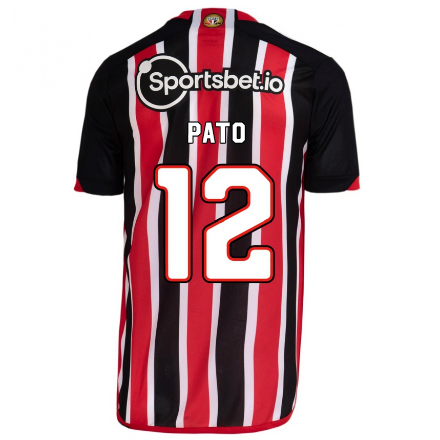 Kids Football Alexandre Pato #12 Blue Red Away Jersey 2023/24 T-Shirt