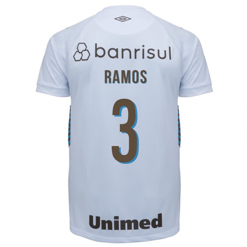 Kids Football João Ramos #3 White Away Jersey 2023/24 T-Shirt
