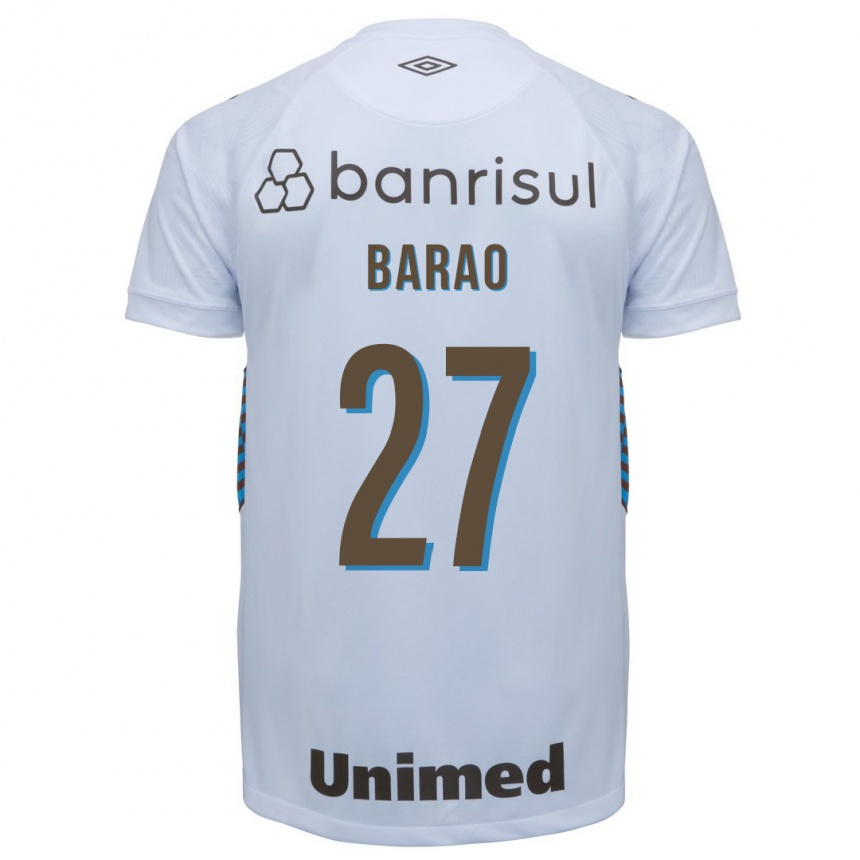 Kids Football Dani Barão #27 White Away Jersey 2023/24 T-Shirt