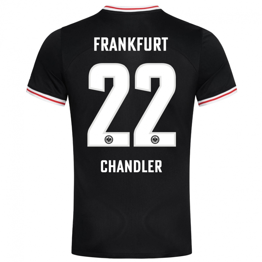 Kids Football Timothy Chandler #22 Black Away Jersey 2023/24 T-Shirt