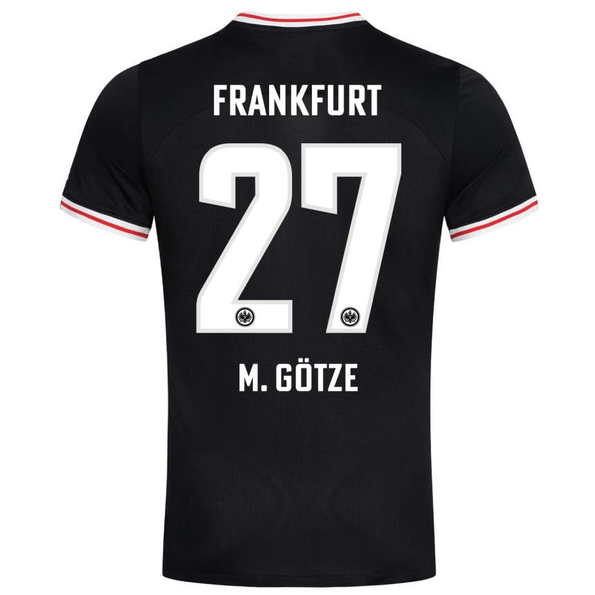 Kids Football Mario Götze #27 Black Away Jersey 2023/24 T-Shirt