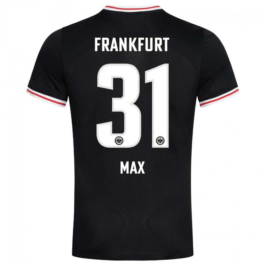 Kids Football Philipp Max #31 Black Away Jersey 2023/24 T-Shirt