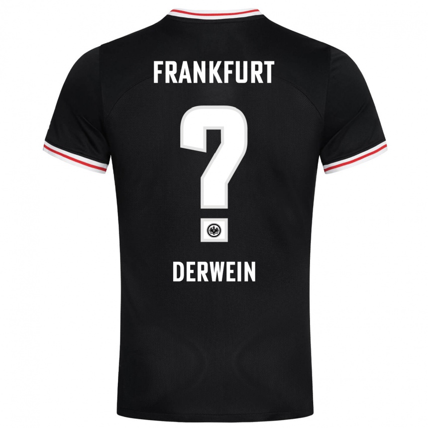 Kids Football Elias Derwein #0 Black Away Jersey 2023/24 T-Shirt