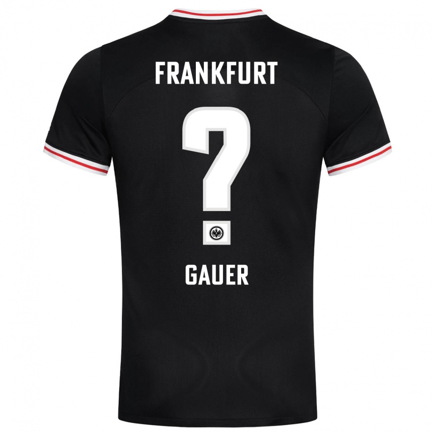 Kids Football Luke Gauer #0 Black Away Jersey 2023/24 T-Shirt