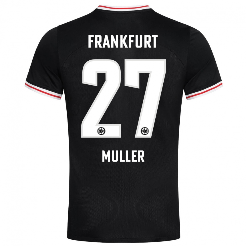 Kids Football Mark Müller #27 Black Away Jersey 2023/24 T-Shirt