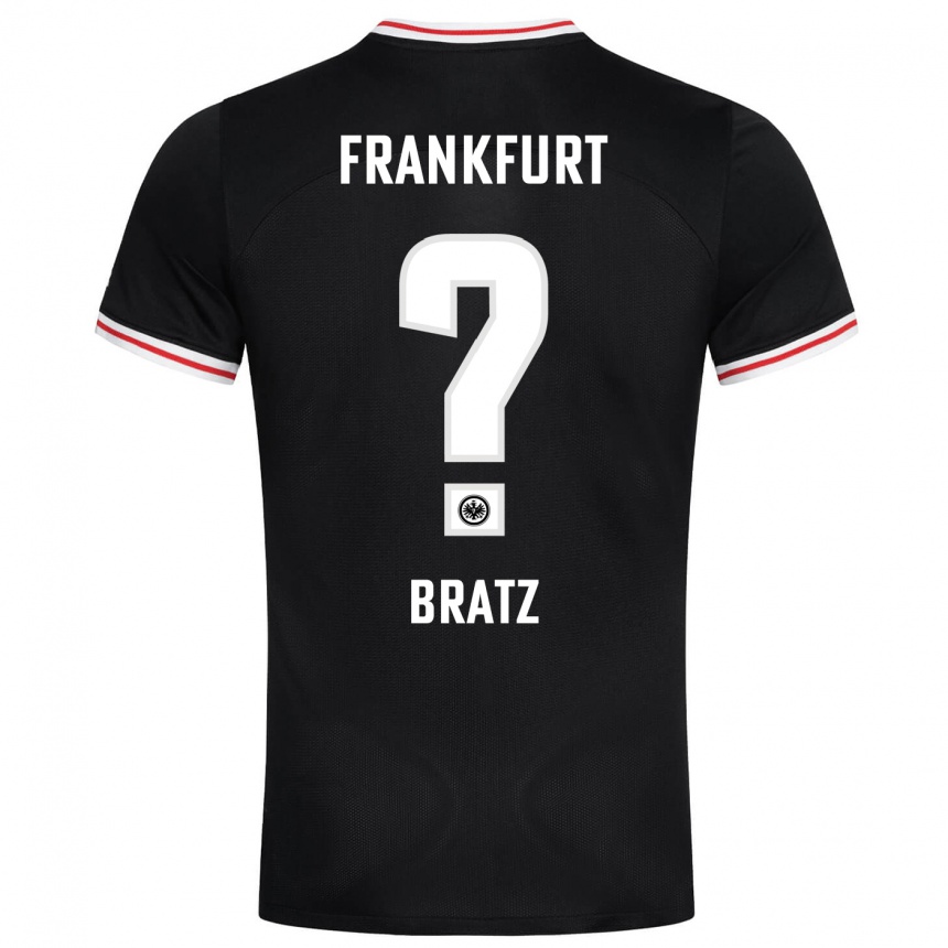 Kids Football Julian Brätz #0 Black Away Jersey 2023/24 T-Shirt