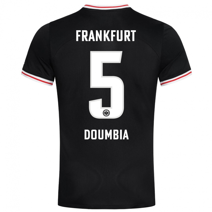 Kids Football Fousseny Doumbia #5 Black Away Jersey 2023/24 T-Shirt