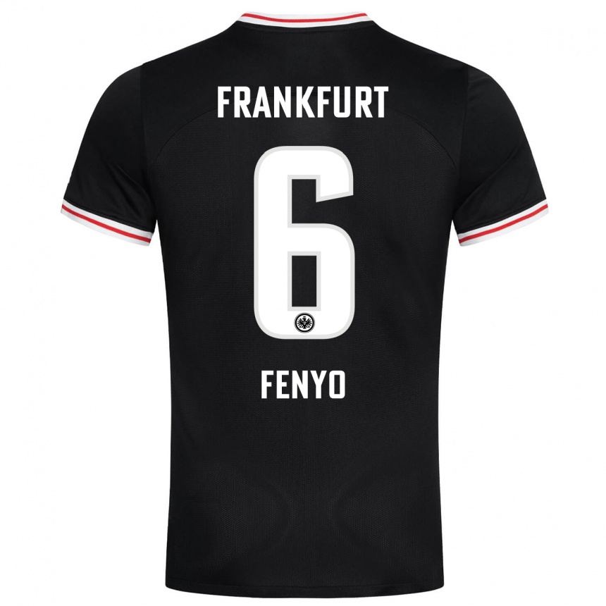 Kids Football Noah Fenyö #6 Black Away Jersey 2023/24 T-Shirt