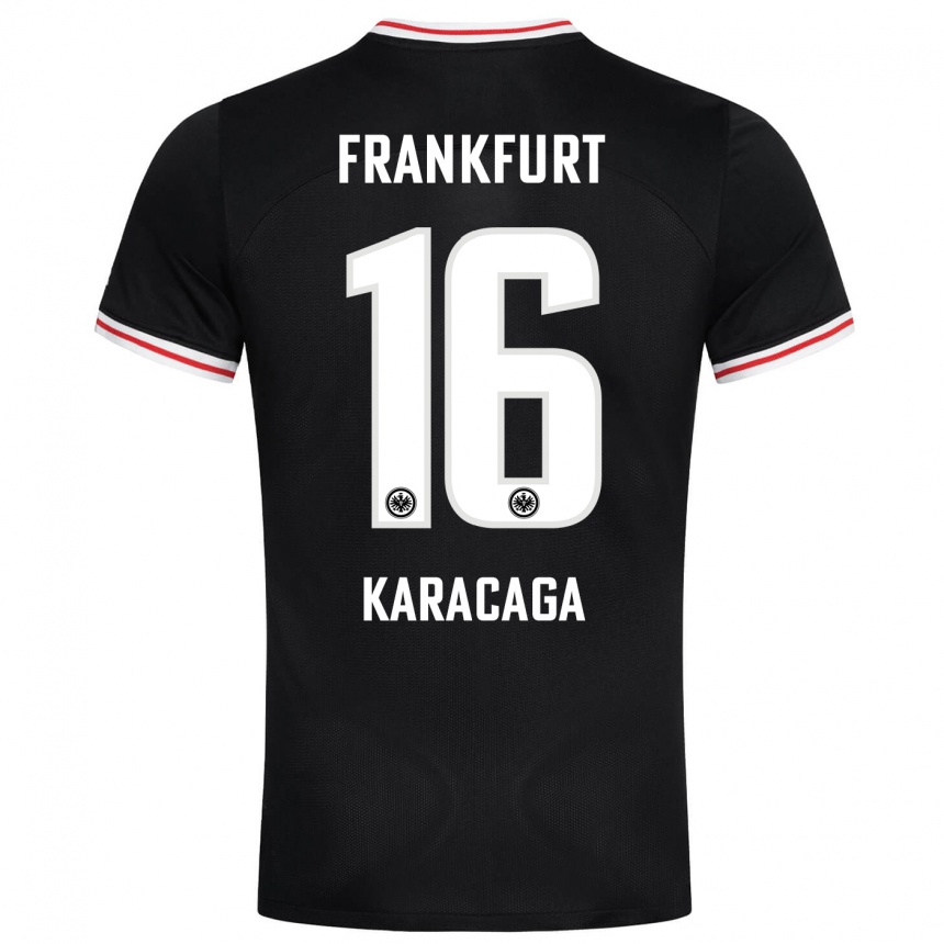 Kids Football Tom Karacaga #16 Black Away Jersey 2023/24 T-Shirt