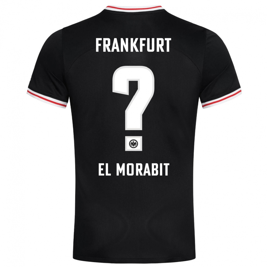 Kids Football Anas El Morabit #0 Black Away Jersey 2023/24 T-Shirt