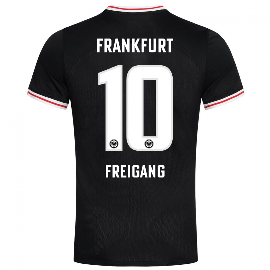 Kids Football Laura Freigang #10 Black Away Jersey 2023/24 T-Shirt